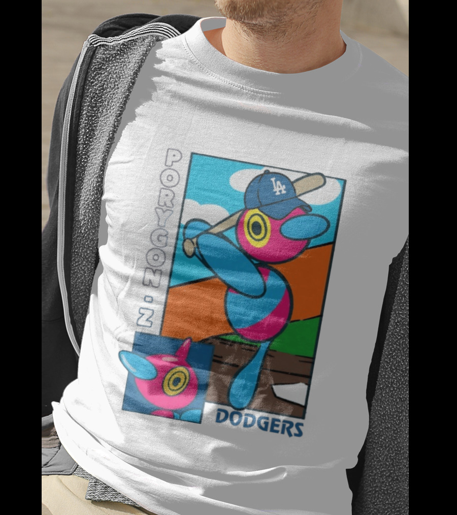 Porygon Z Los Angeles Dodgers Baseball Pokémon T-Shirt