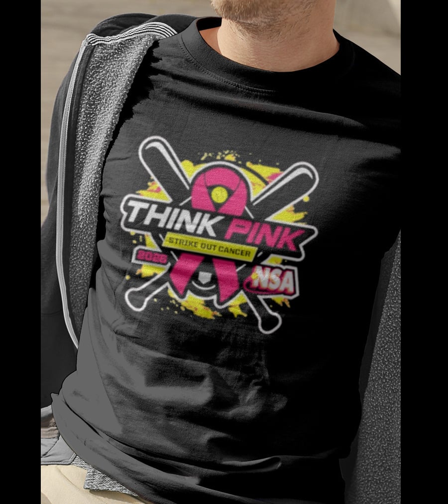 2026 NSA Think Pink Strike Out Cancer Fastpitch Tournament T-Shirt