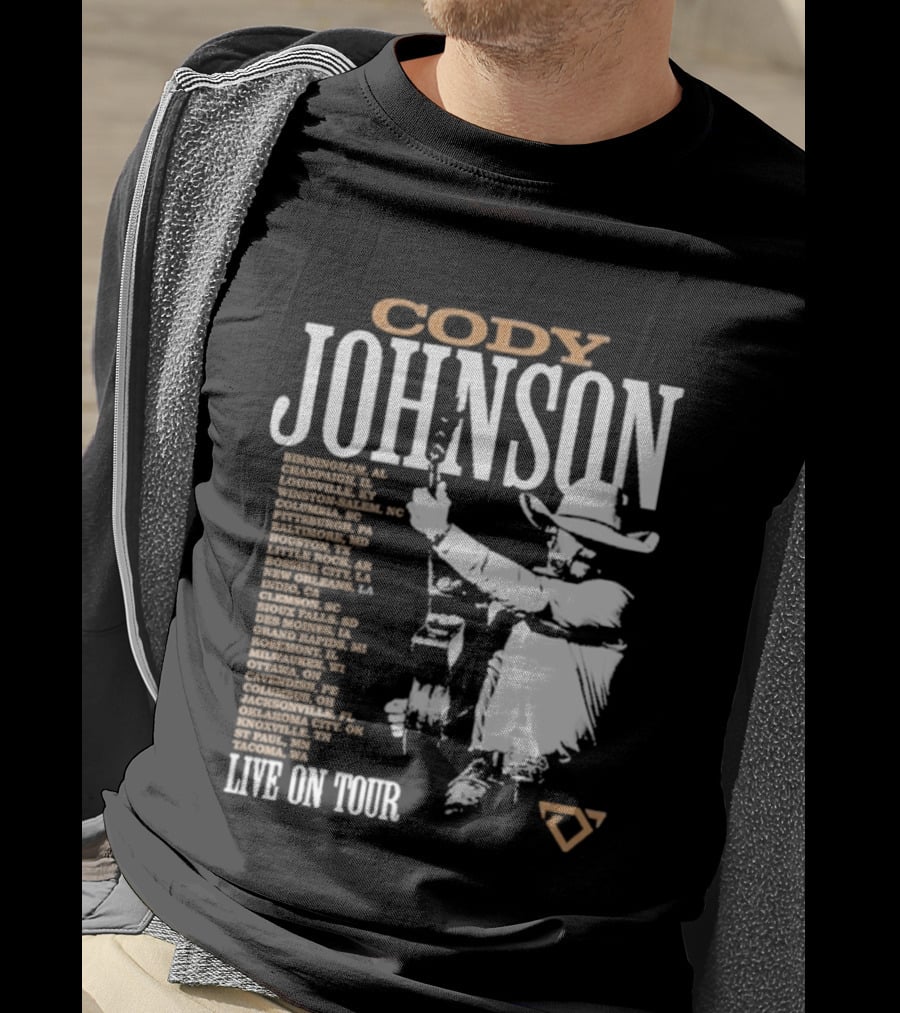 Cody Johnson 2026 Tour Live On Tour Dates And Cities With Cowboy T-Shirt
