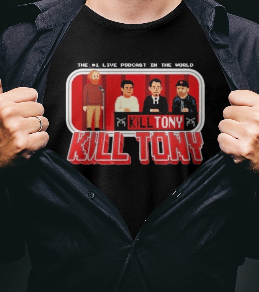 Kill Tony Podcast 8 Bit Pixel Art Comedy Panel T-Shirt