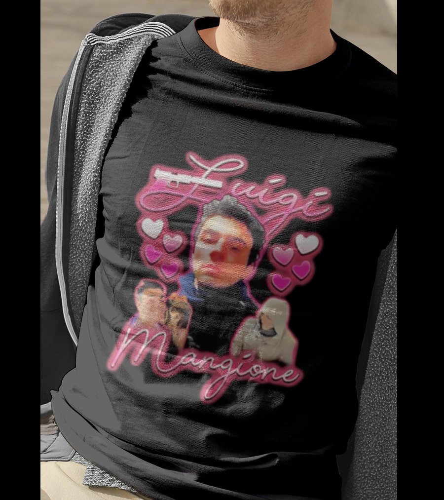 Luigi Mangione Hearts And Gun T-Shirt