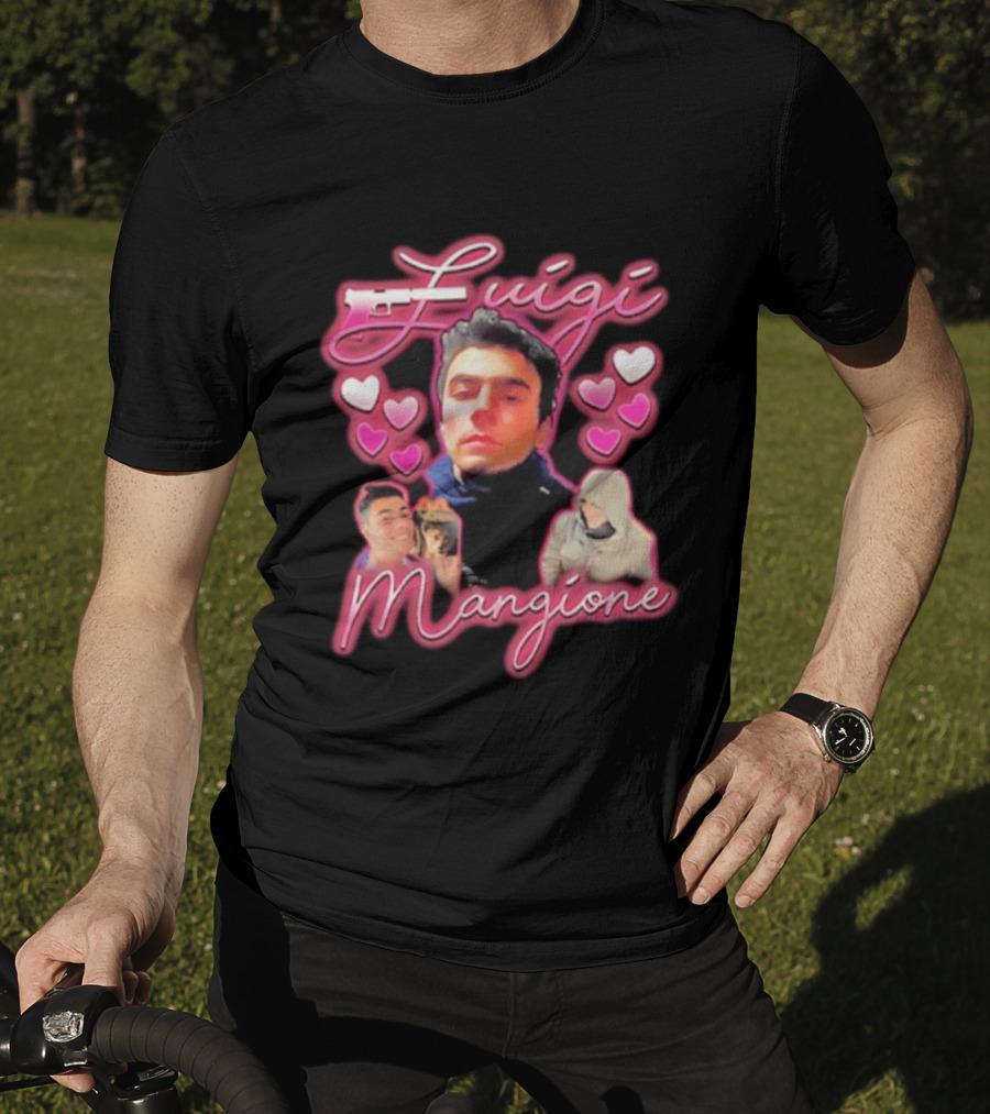 Luigi Mangione Hearts And Gun T-Shirt