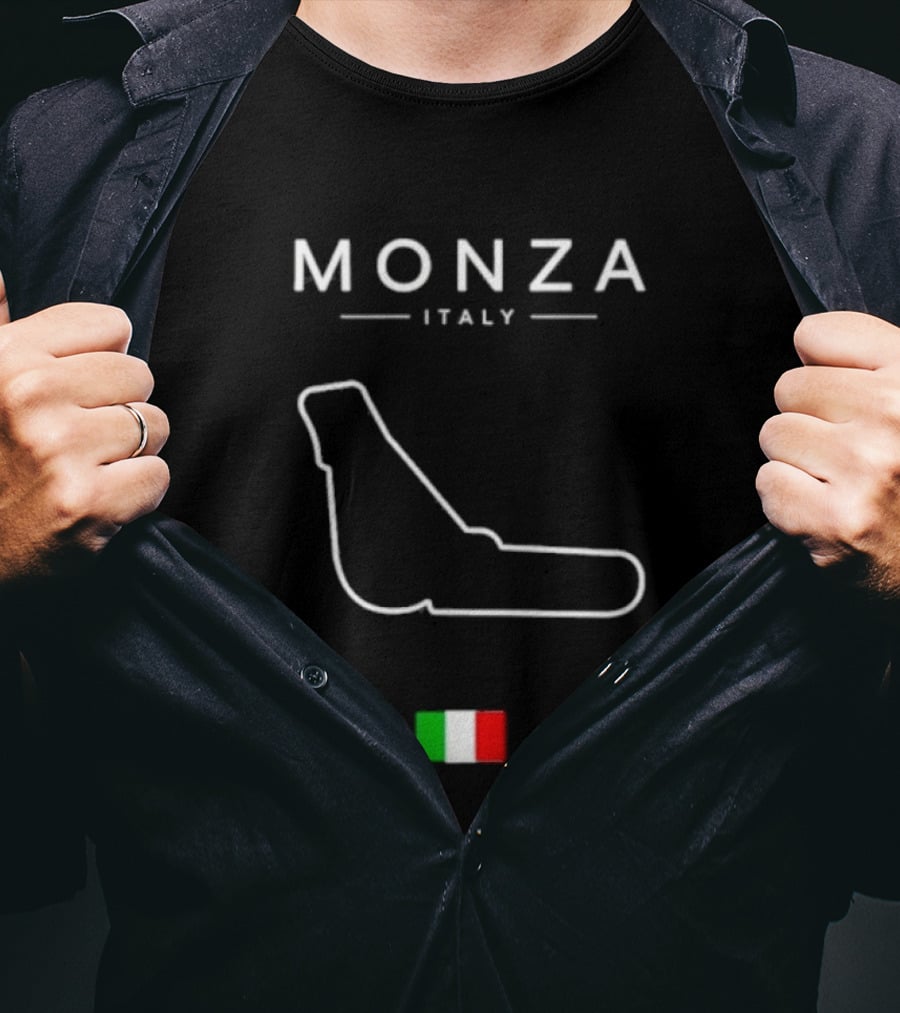 Monza Italy Temple Of Speed Circuit Italia Flag Racing T-Shirt