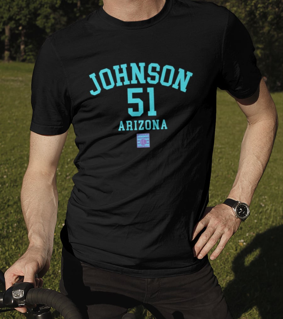 Arizona Johnson 51 October's Finest Baseball T-Shirt