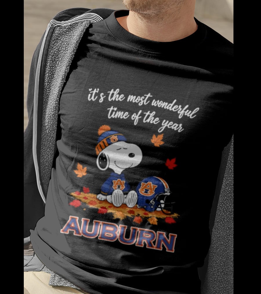 Auburn Tigers Snoopy It's The Most Wonderful Time Of The Year Halloween 2026 T-Shirt