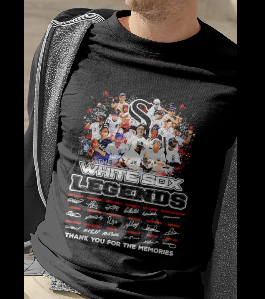The Chicago White Sox Legends Thank You For The Memories Signatures T-Shirt