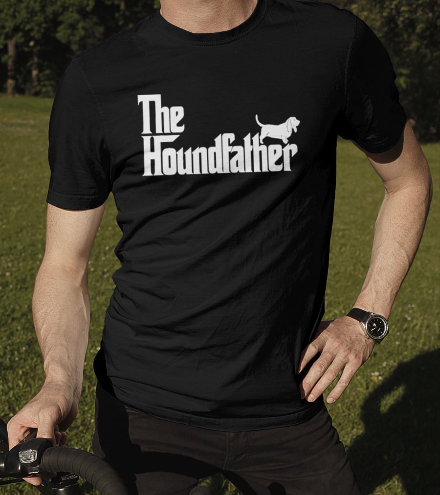 The Houndfather Basset Hound Iconic Movie Font T-Shirt