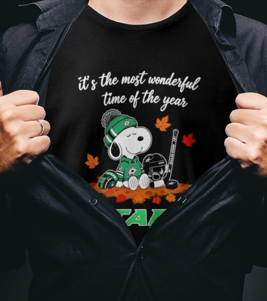 It's The Most Wonderful Time Of The Year Dallas Stars Snoopy Halloween 2026 T-Shirt
