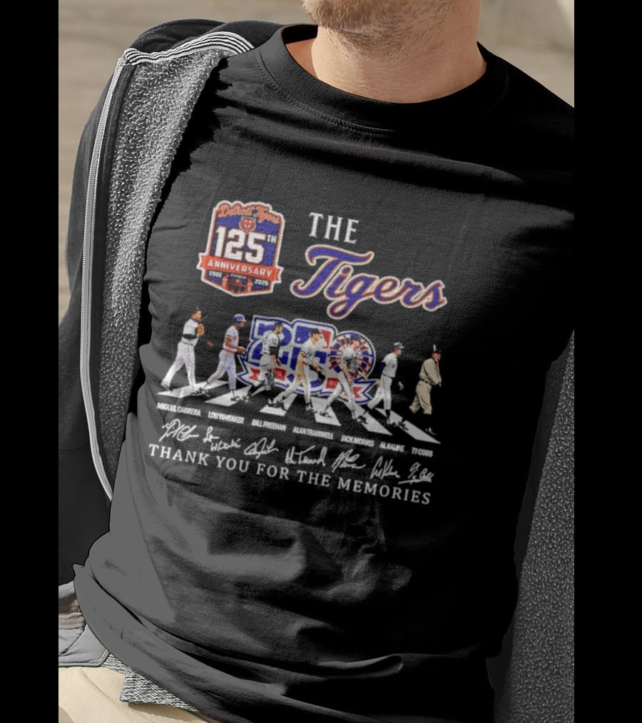 Detroit Tigers 125th Anniversary The Tigers 2026 MLB Season Thank You For The Memories T-Shirt