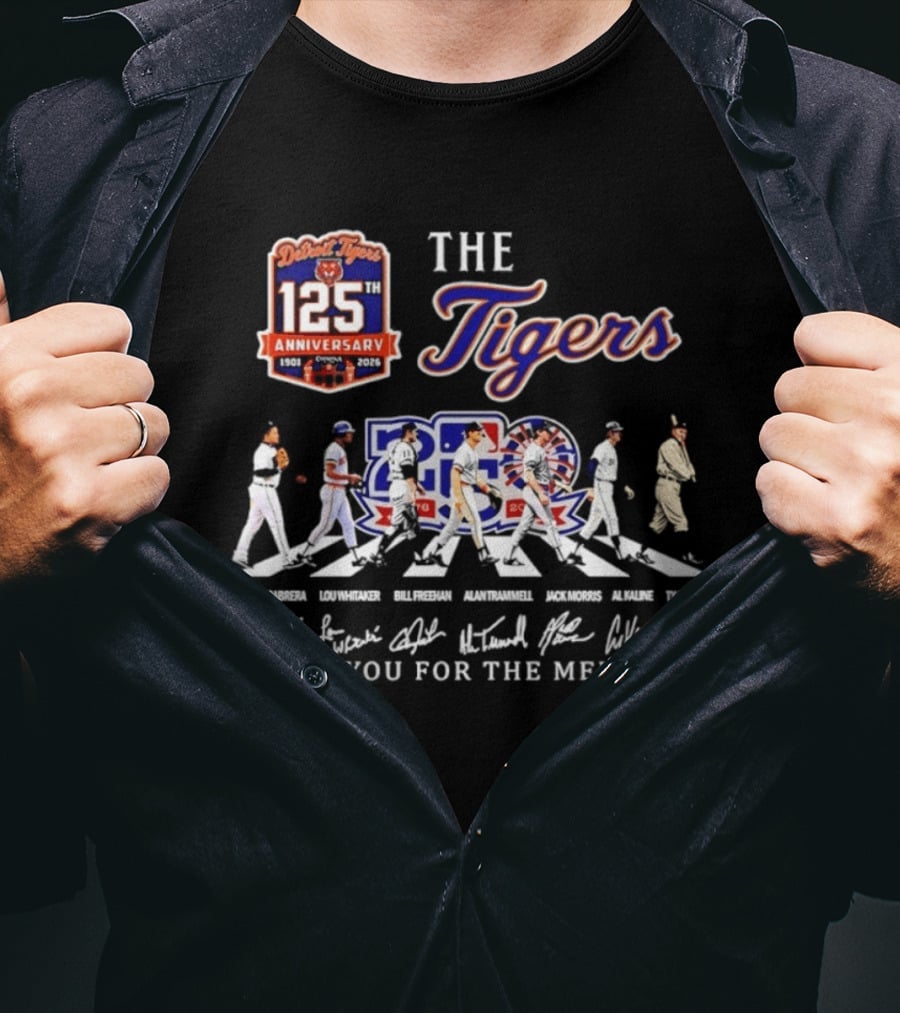 Detroit Tigers 125th Anniversary The Tigers 2026 MLB Season Thank You For The Memories T-Shirt