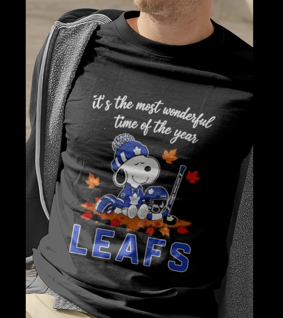 Toronto Maple Leafs Snoopy Halloween 2026 It's The Most Wonderful Time Of The Year Leafs T-Shirt