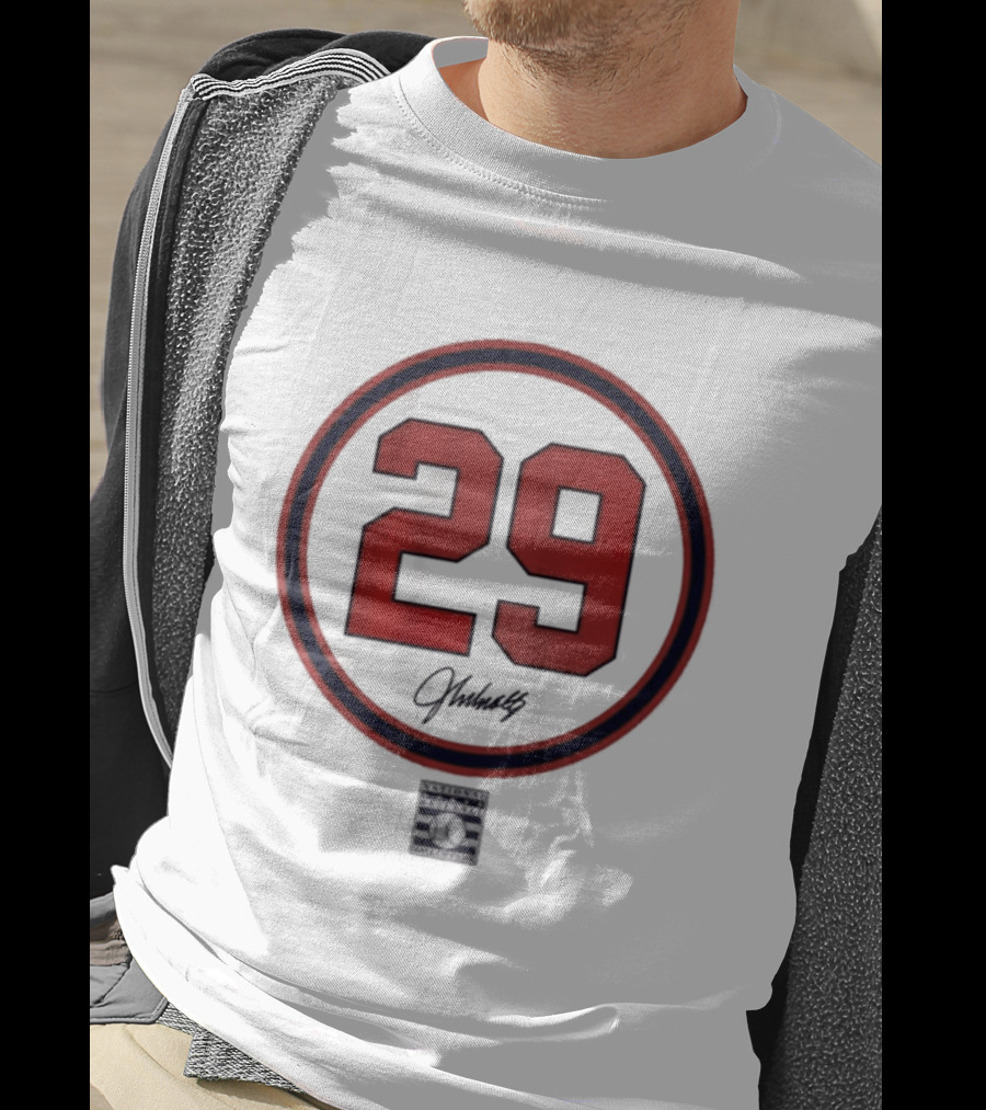 John Smoltz 29 Signature Red Circle T-Shirt