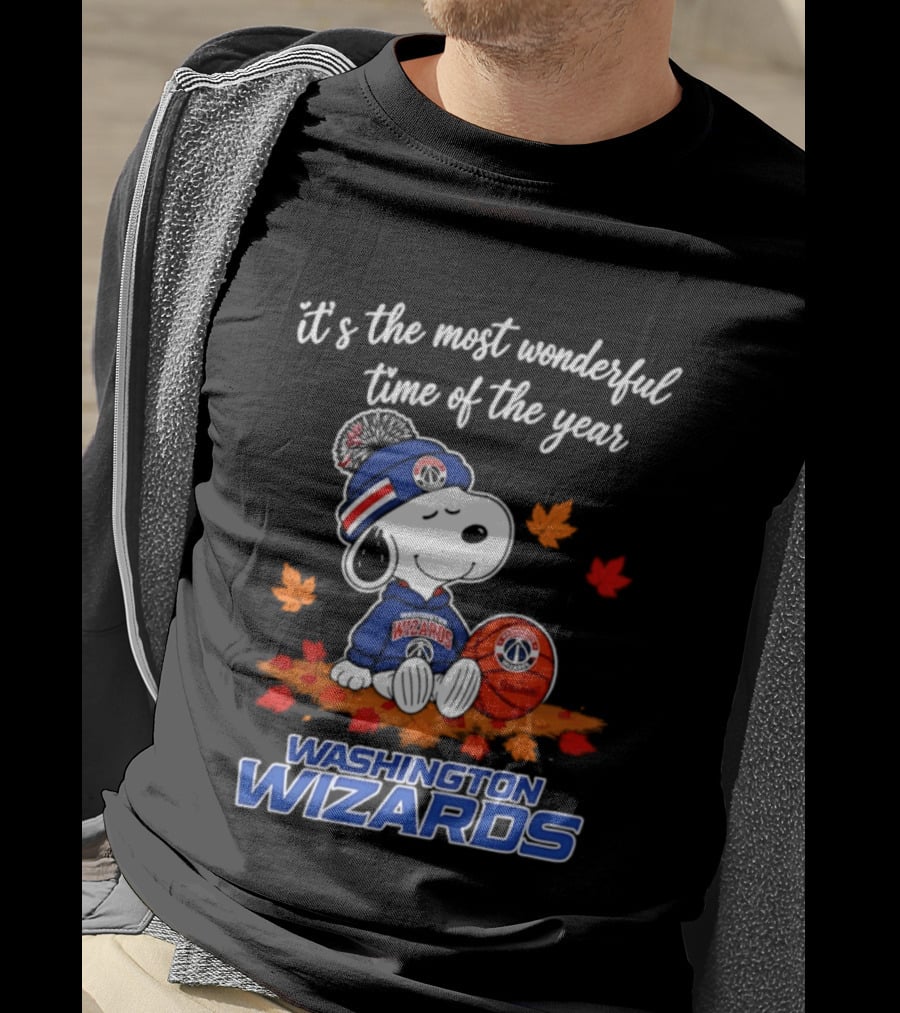 Washington Wizards Snoopy It's The Most Wonderful Time Of The Year Halloween 2026 T-Shirt
