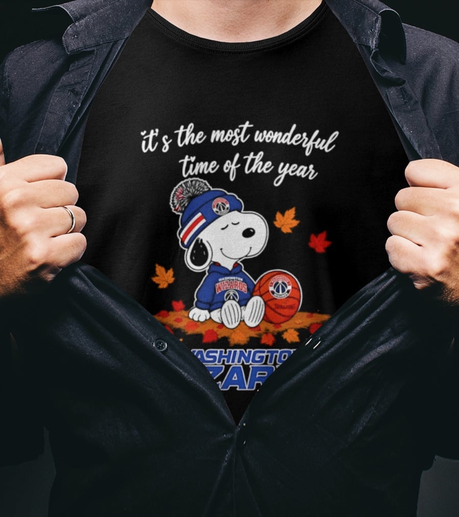 Washington Wizards Snoopy It's The Most Wonderful Time Of The Year Halloween 2026 T-Shirt