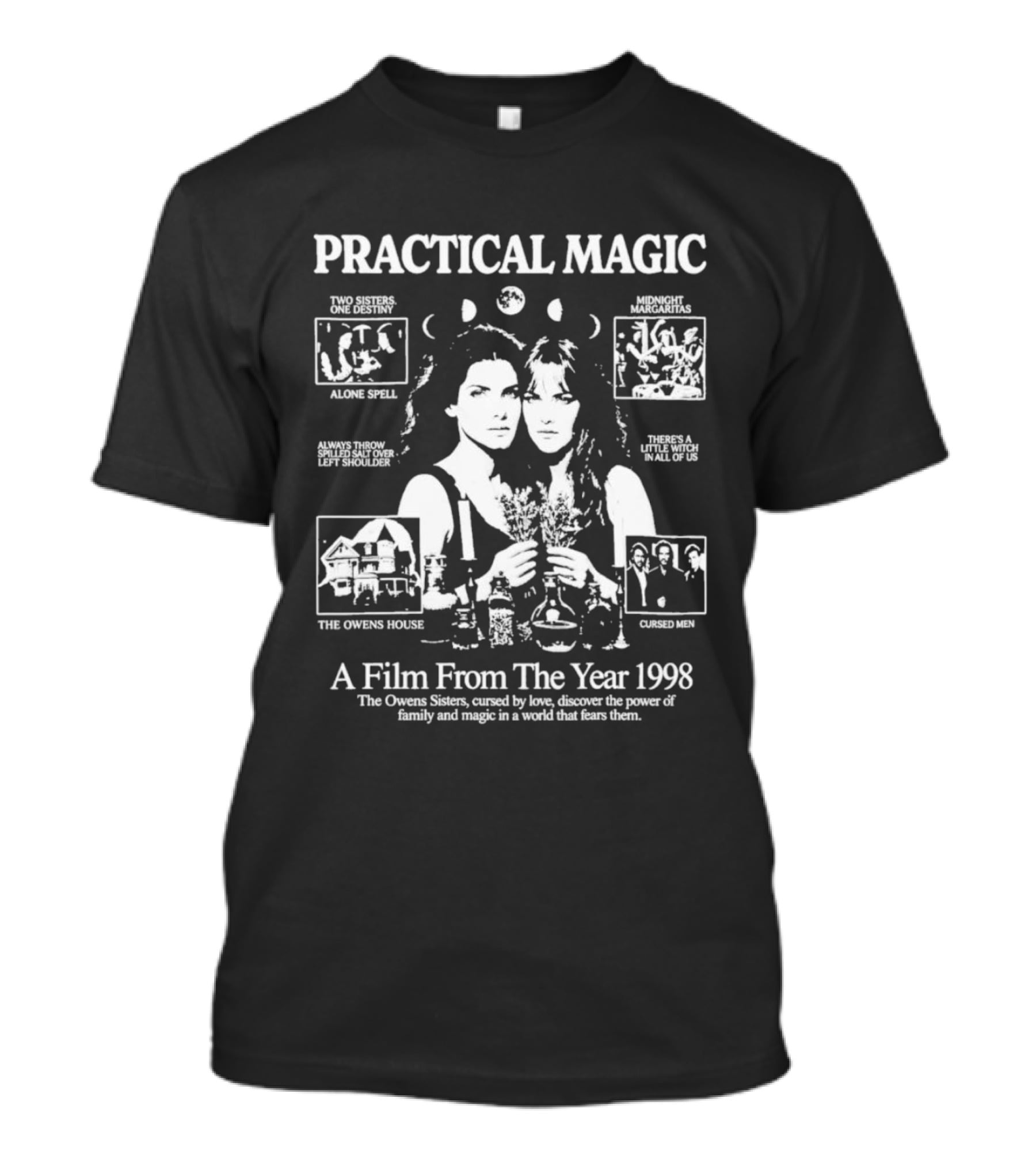 Practical Magic Film Collage 1998 Family And Magic Owning Spell Owens Sisters T-Shirt