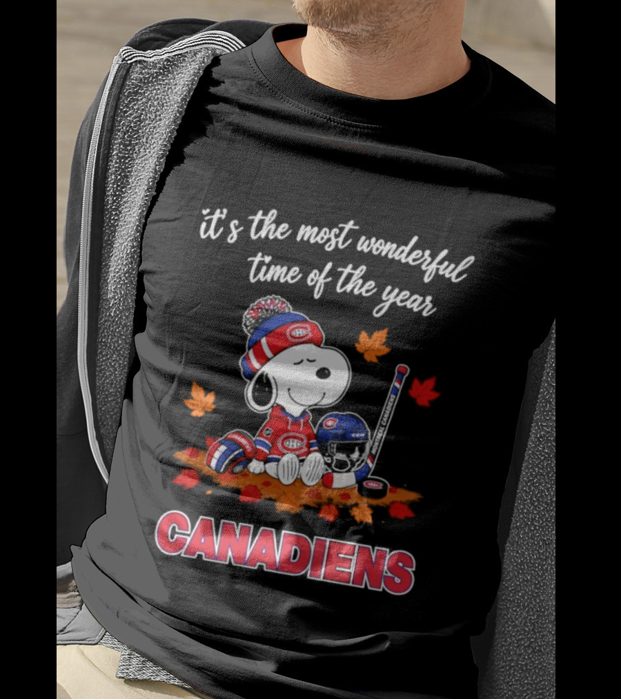 Canadiens Snoopy It's The Most Wonderful Time Of The Year Halloween 2026 T-Shirt