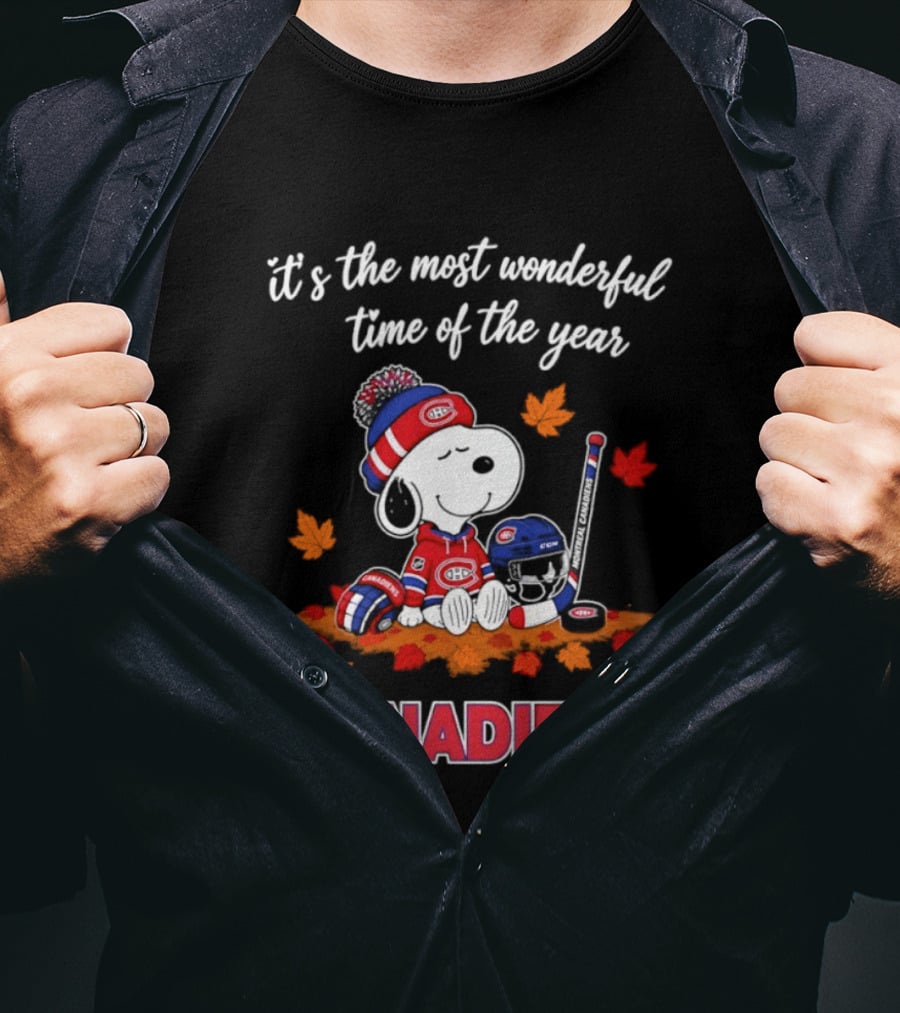 Canadiens Snoopy It's The Most Wonderful Time Of The Year Halloween 2026 T-Shirt