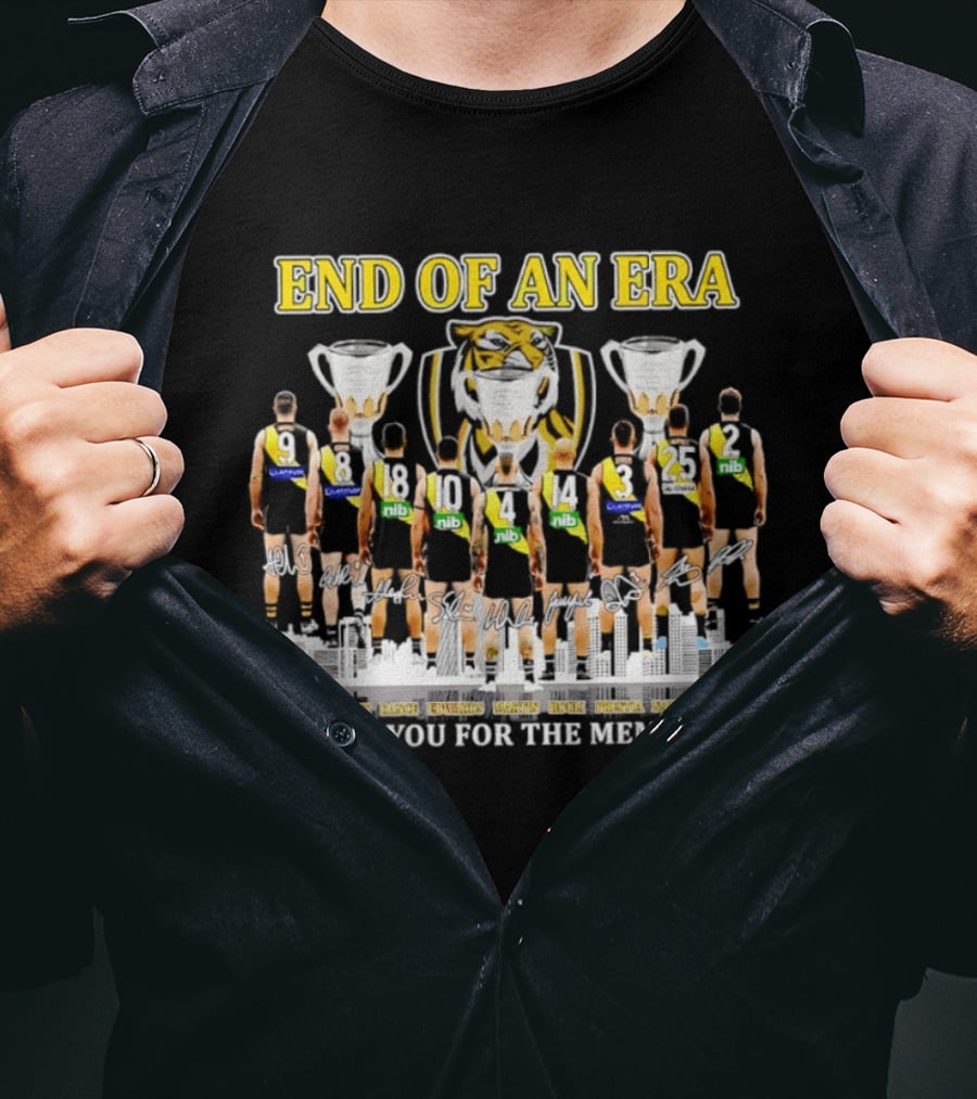 End Of An Era Richmond Tigers Thank You For The Memories T-Shirt