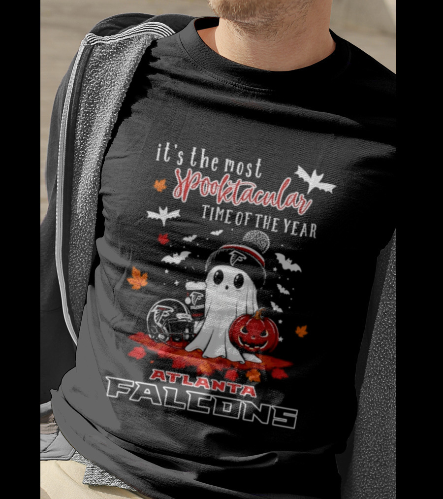 Atlanta Falcons Halloween Ghost 2026 It's The Most Spooktacular Time Of The Year T-Shirt