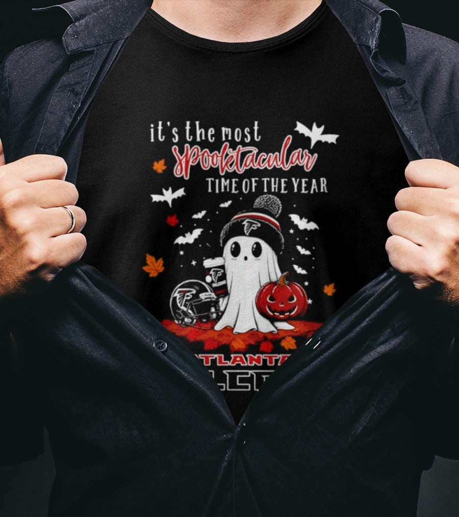 Atlanta Falcons Halloween Ghost 2026 It's The Most Spooktacular Time Of The Year T-Shirt