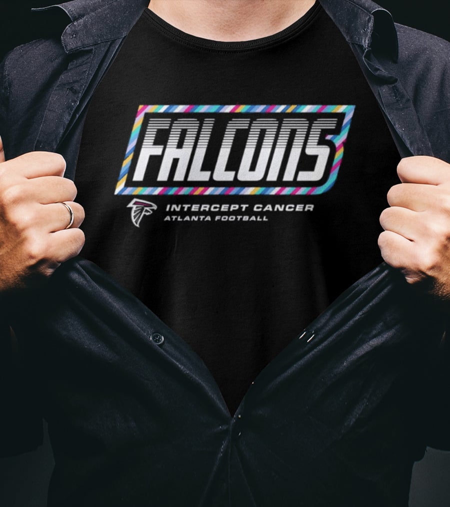 Atlanta Falcons Intercept Cancer Atlanta Football Crucial Catch 2026 T-Shirt