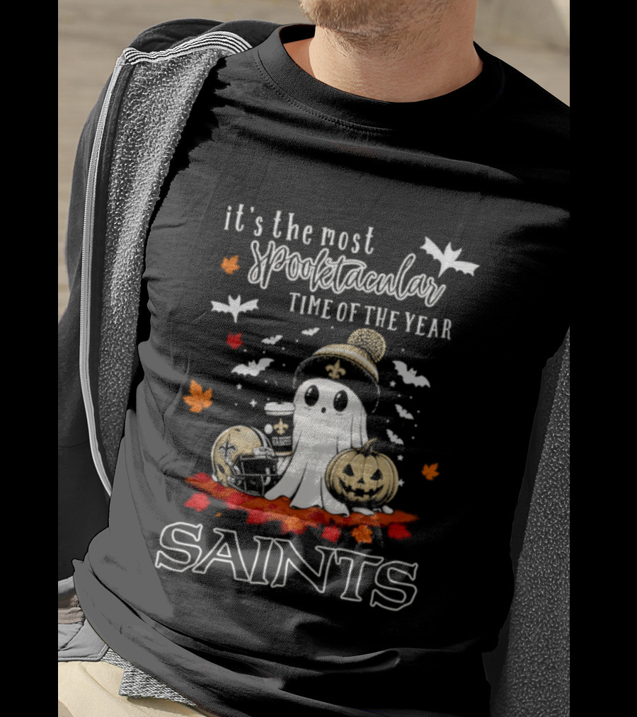New Orleans Saints Halloween Ghost 2026 It's The Most Spooktacular Time Of The Year T-Shirt