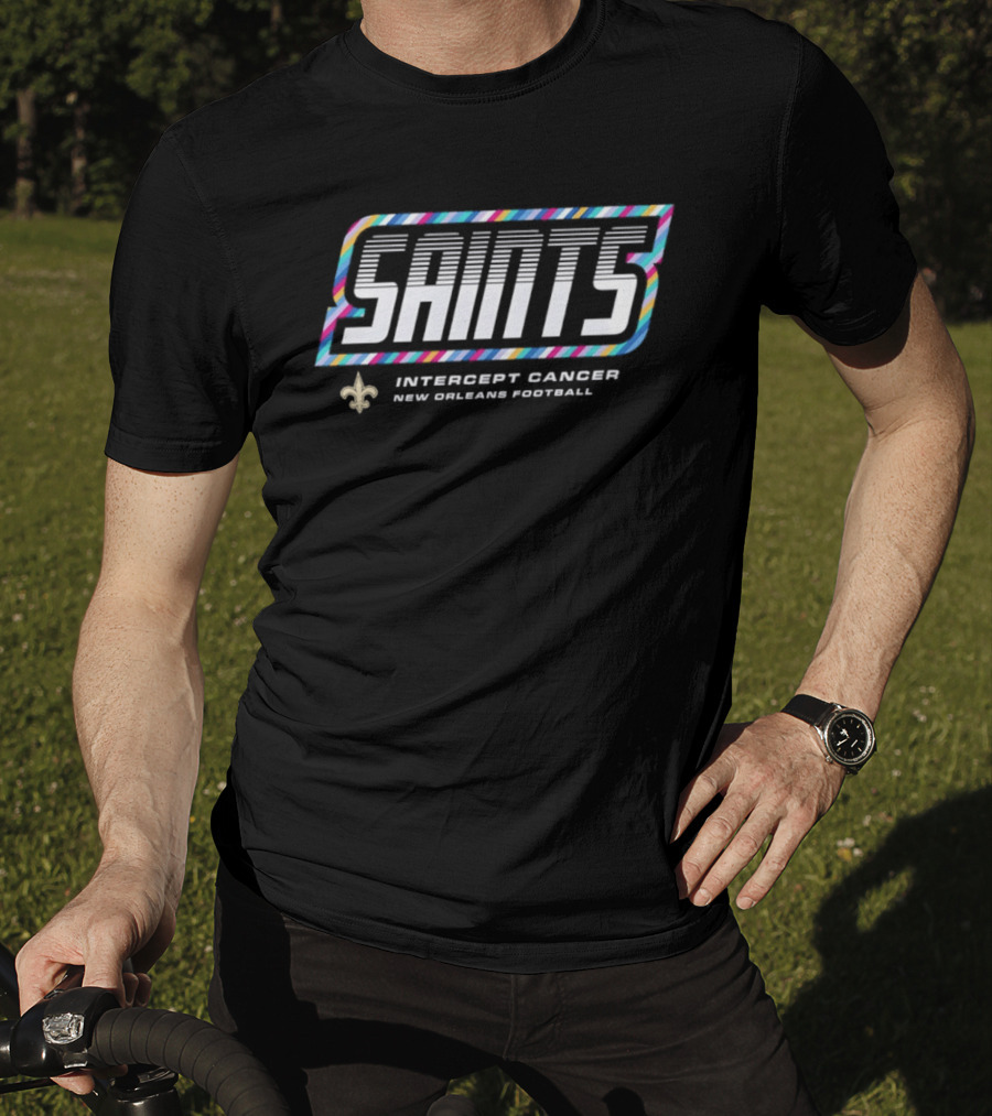 New Orleans Saints Intercept Cancer New Orleans Football 2026 Crucial Catch T-Shirt