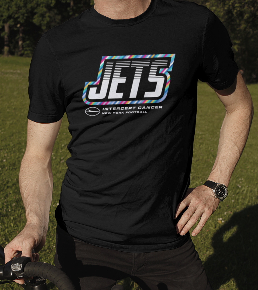 New York Jets Intercept Cancer 2026 Crucial Catch Football T-Shirt