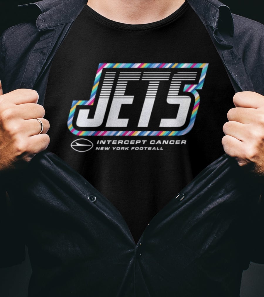 New York Jets Intercept Cancer 2026 Crucial Catch Football T-Shirt