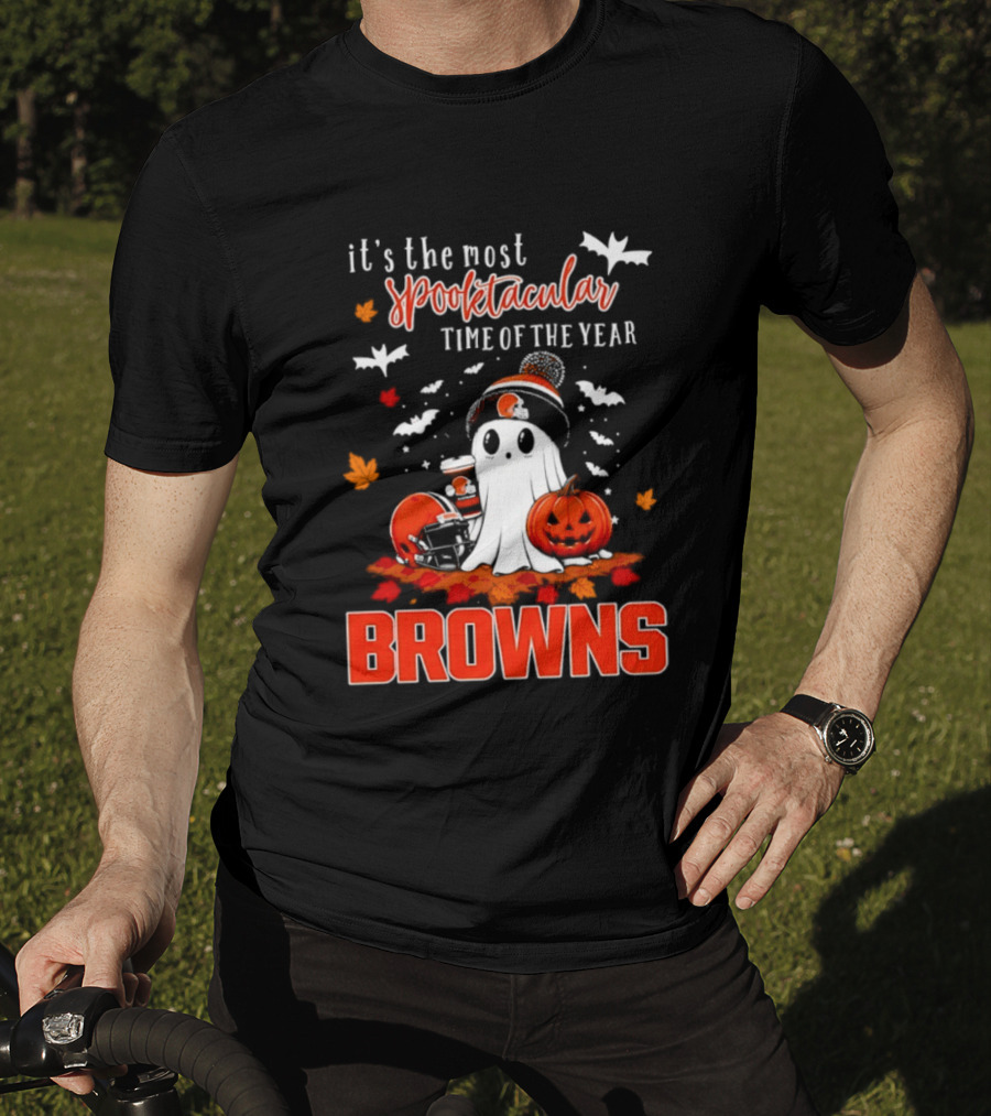 Cleveland Browns Spooktacular Halloween Ghost Time Of The Year T-Shirt