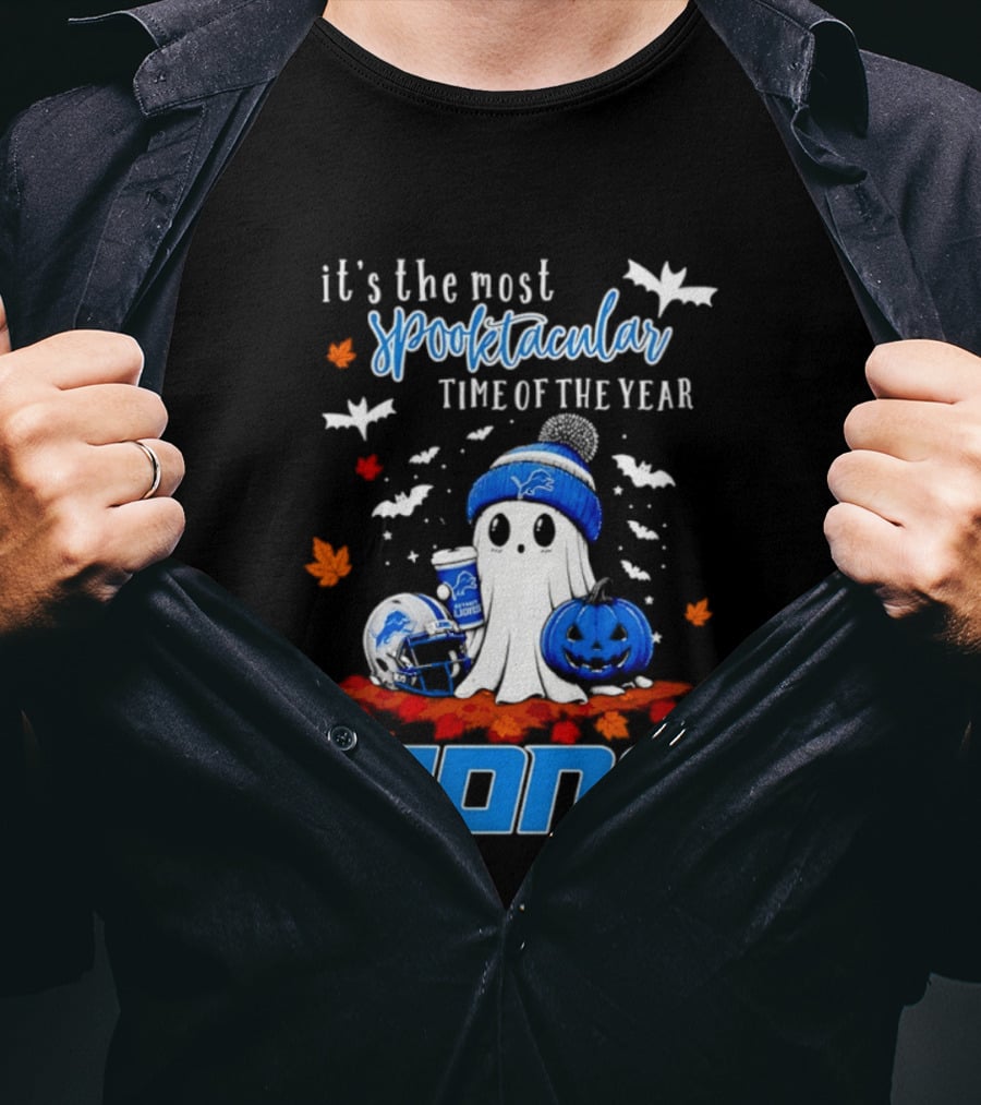Detroit Lions Halloween Ghost Spooktacular Time Of The Year 2026 T-Shirt