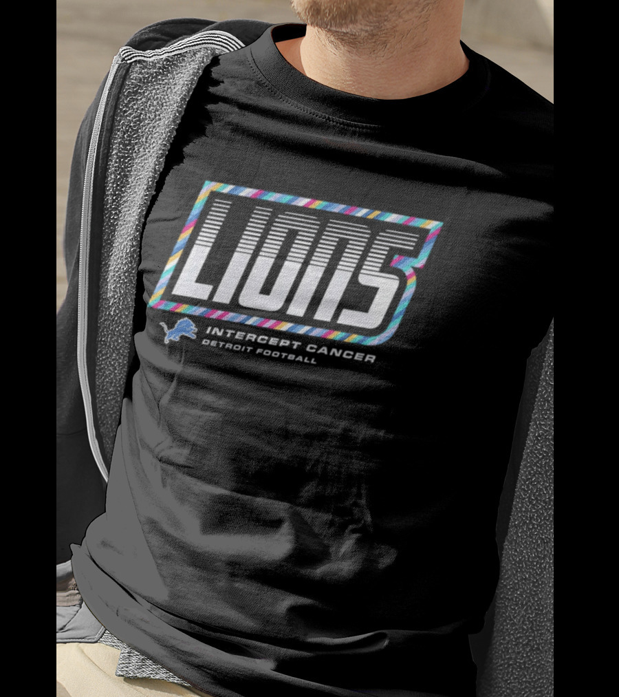 Detroit Lions Intercept Cancer Detroit Football Crucial Catch 2026 T-Shirt