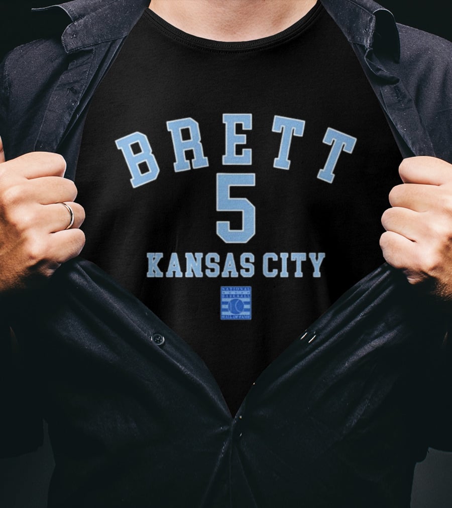Brett 5 Kansas City National Baseball Hall Of Fame T-Shirt
