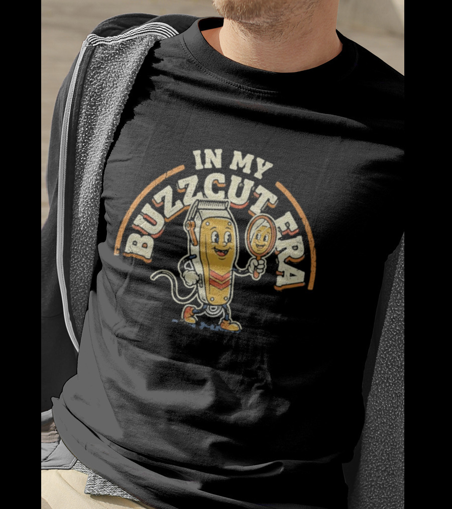 In My Buzzcut Era Vintage Clippers Cartoon T-Shirt