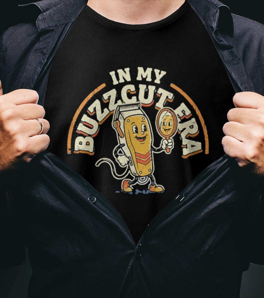 In My Buzzcut Era Vintage Clippers Cartoon T-Shirt
