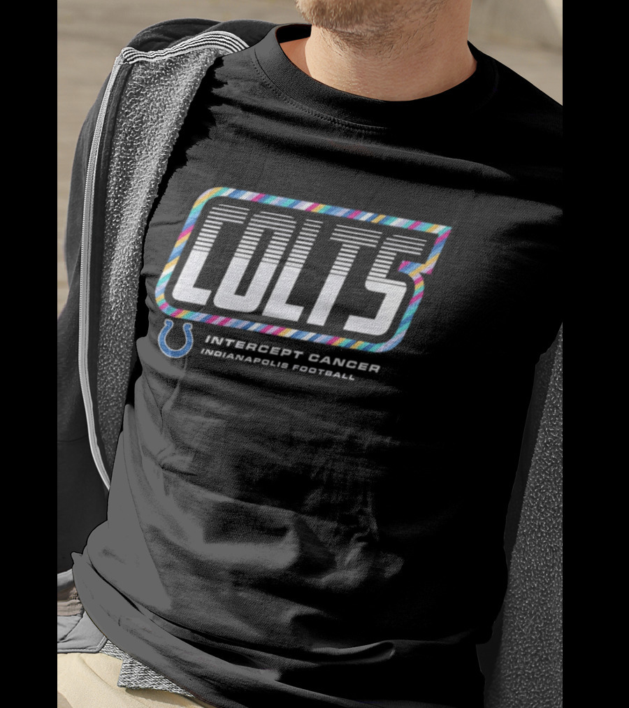 Indianapolis Colts Intercept Cancer Indianapolis Football Crucial Catch 2026 T-Shirt