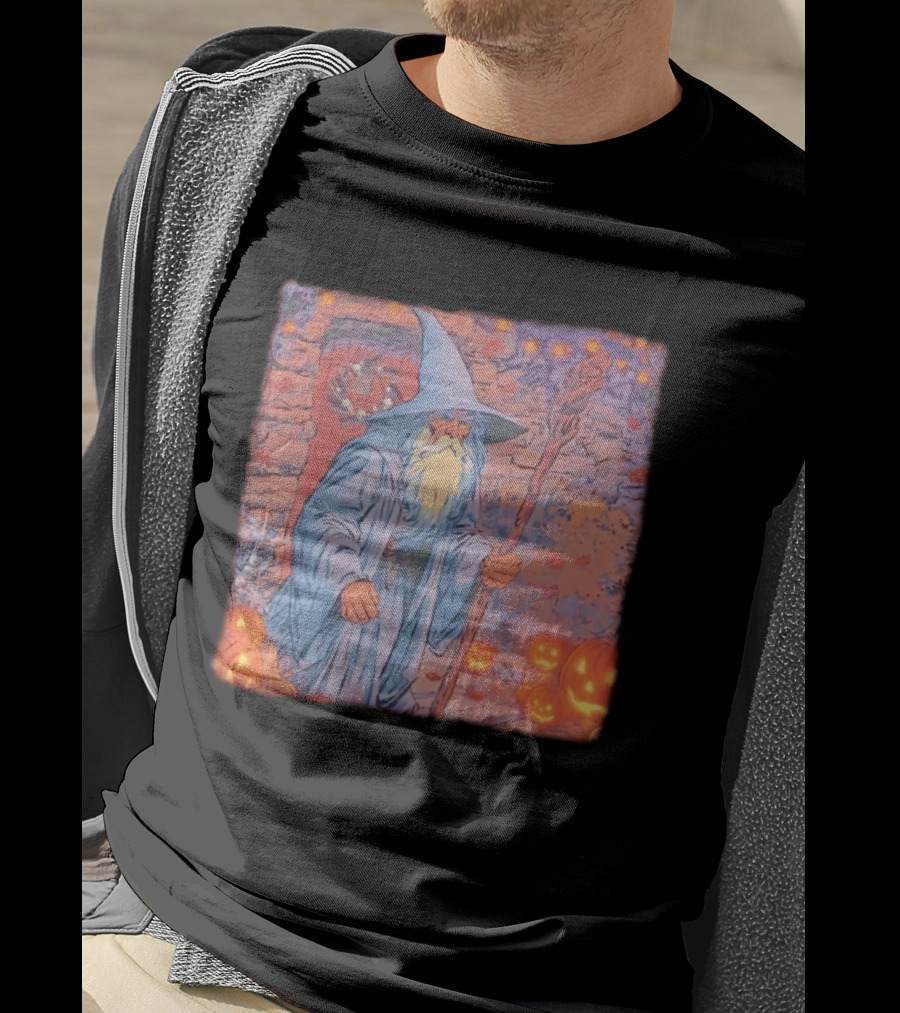 Wizard Halloween Night 2026 Magical Pumpkin Pathway T-Shirt