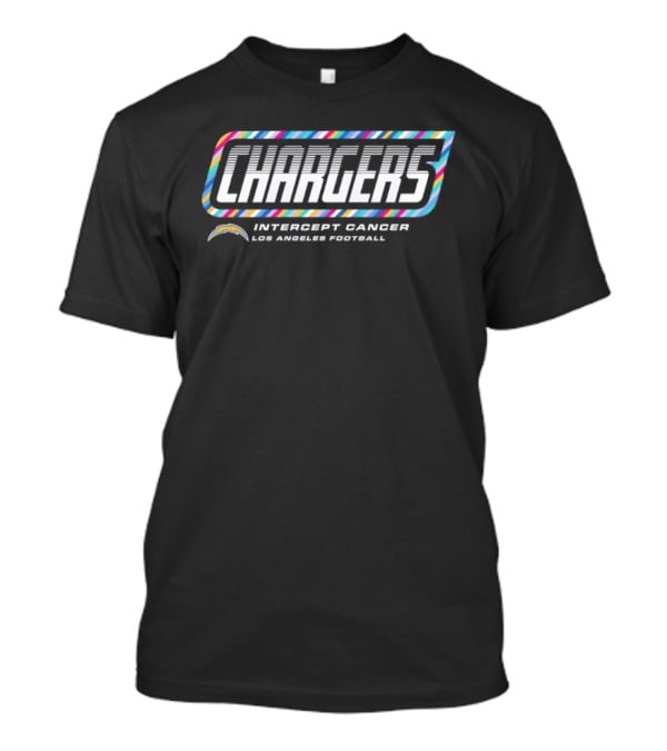Los Angeles Chargers Intercept Cancer Crucial Catch 2026 Football T-Shirt