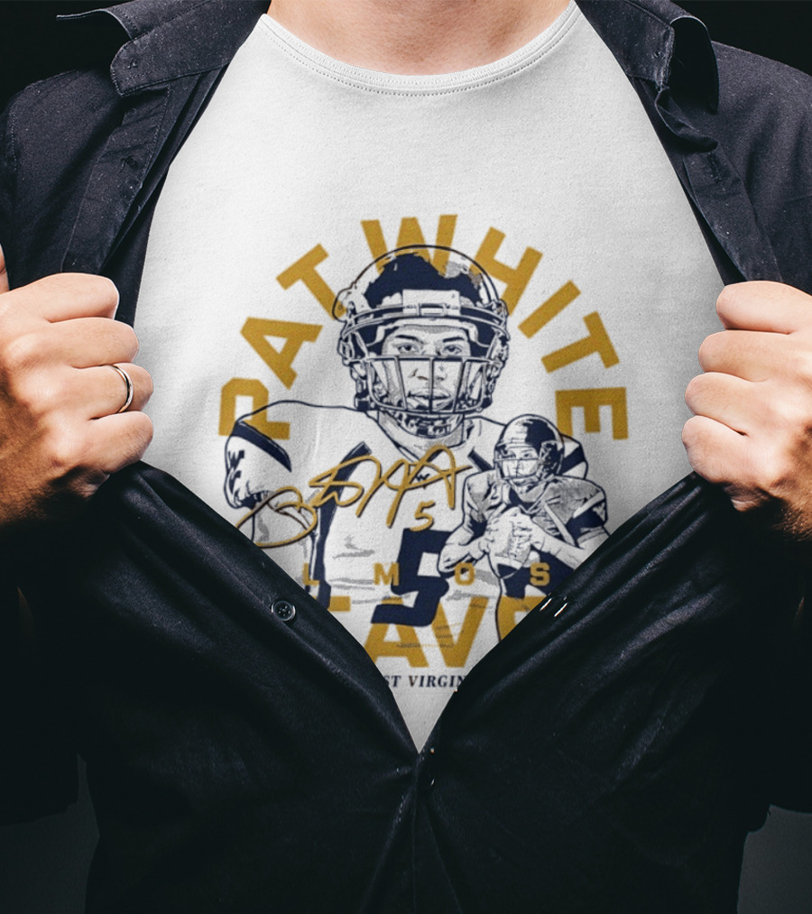 Pat White #5 Almost Heaven West Virginia Quarterback T-Shirt