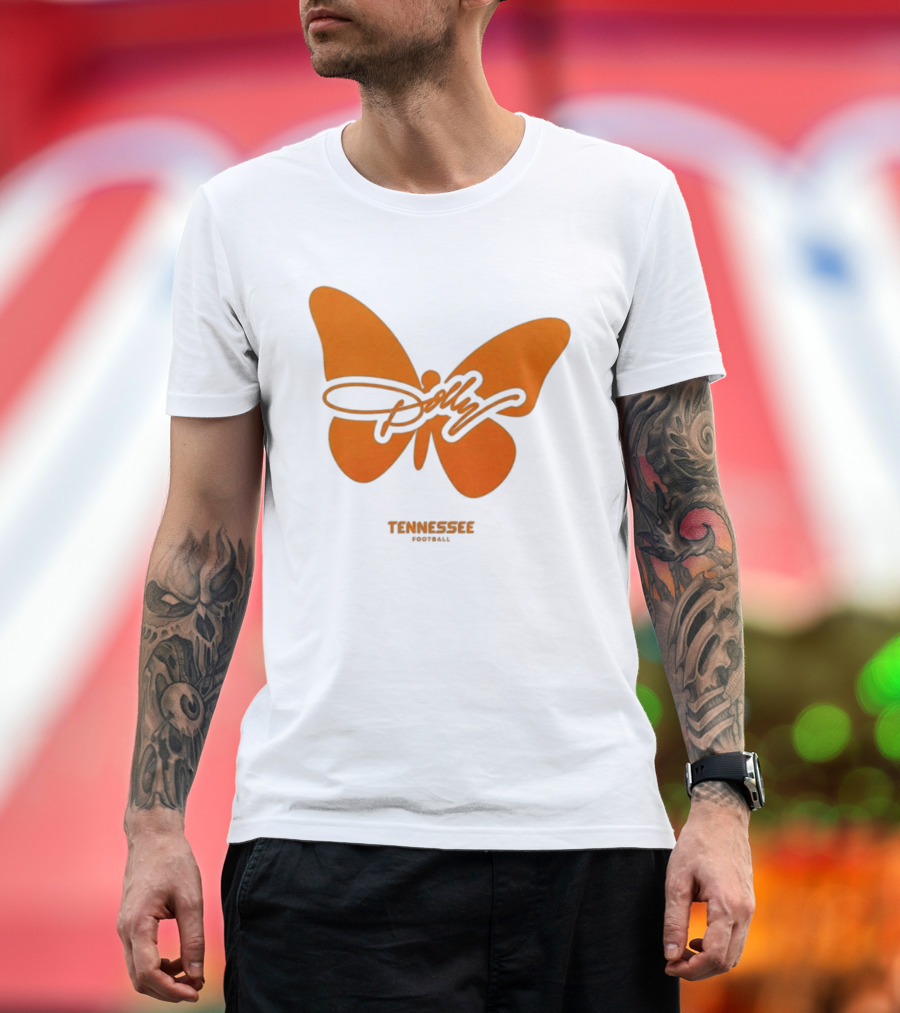 Tennessee Vols Dolly Butterfly Football T-Shirt