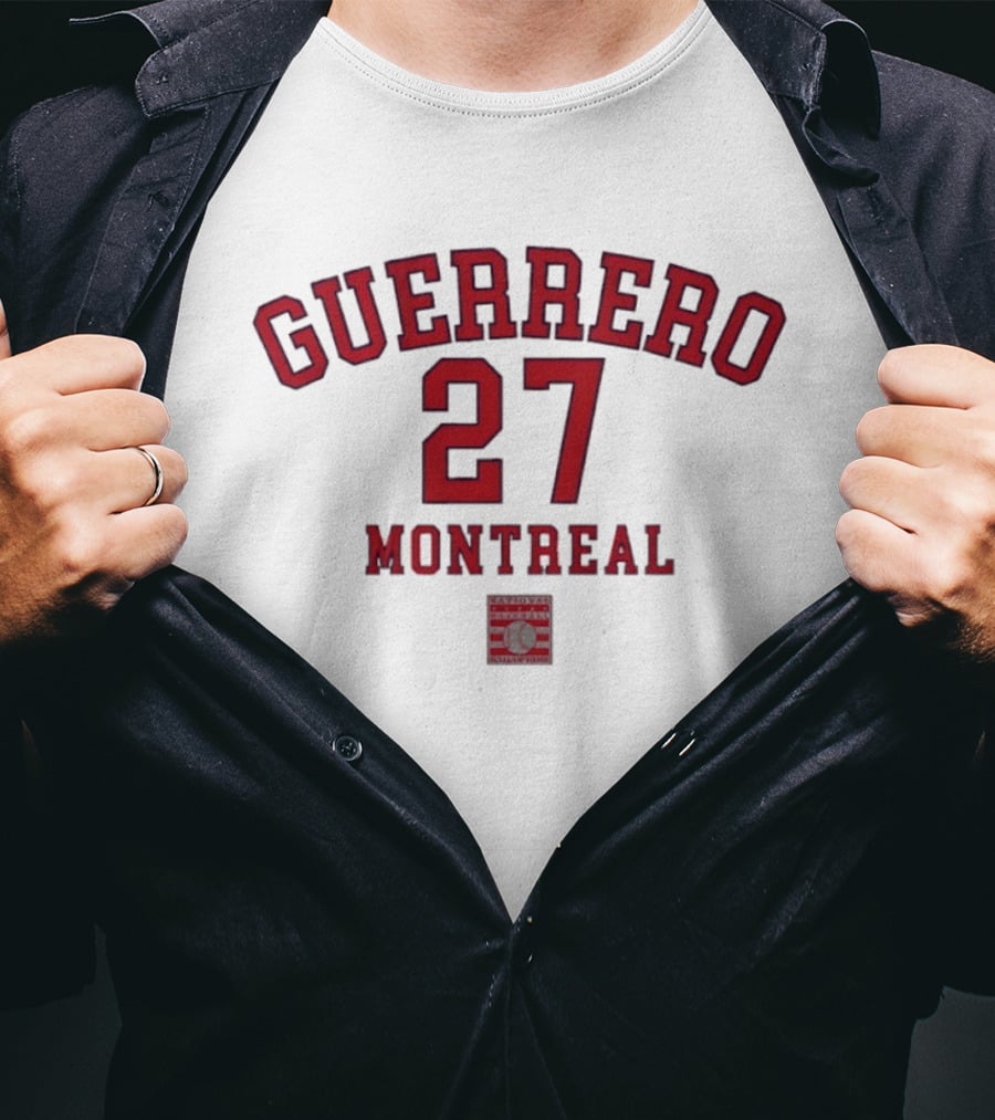 Guerrero 27 Montreal Baseball Hall Of Fame Recognition T-Shirt