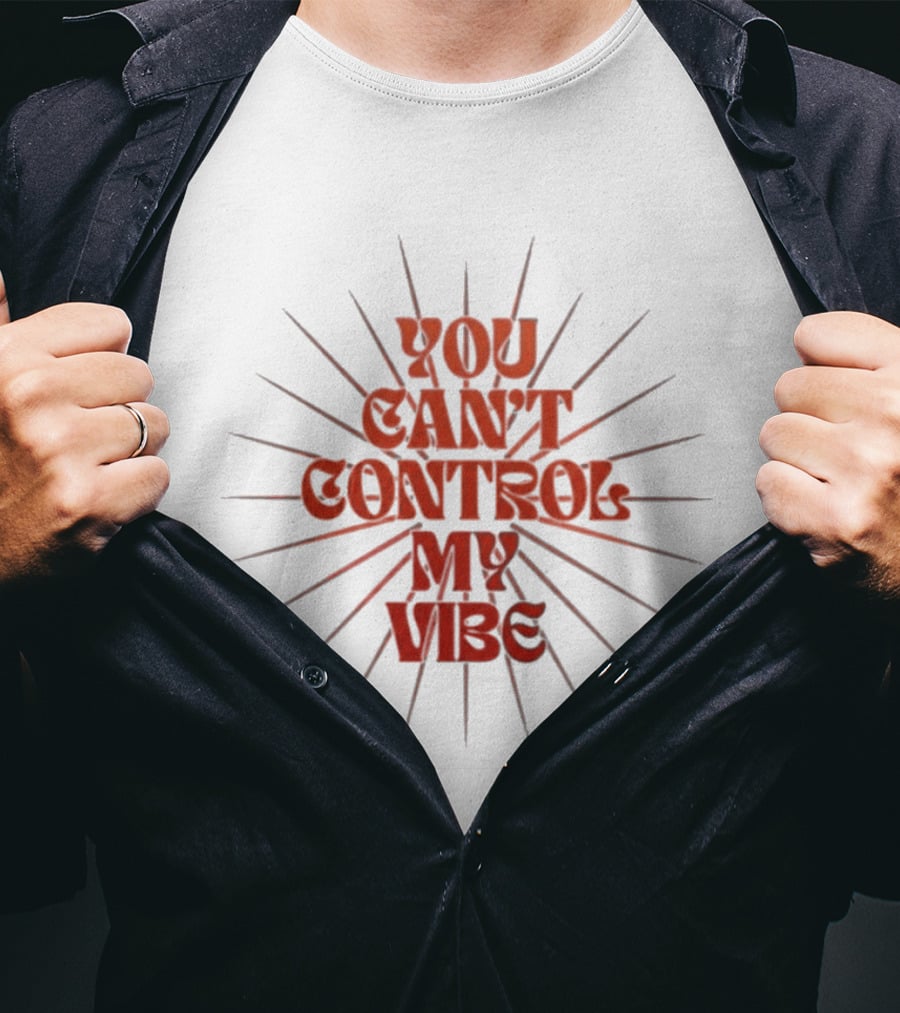 You Can't Control My Vibe Retro Sunburst T-Shirt