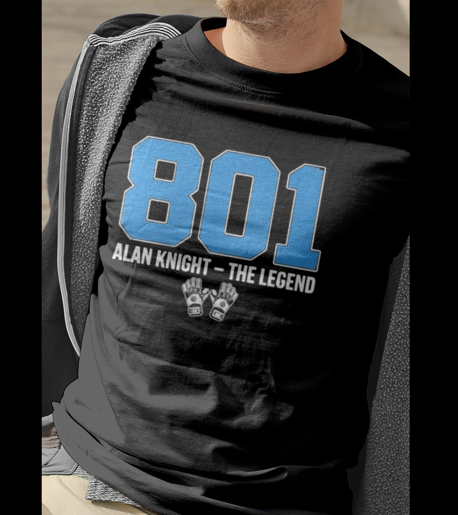 801 Alan Knight The Legend With Iconic Goalie Gloves T-Shirt