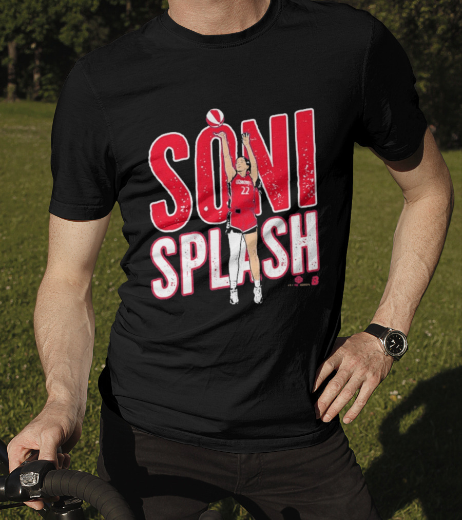 Soni Splash Basketball Player Red Uniform Number 22 T-Shirt
