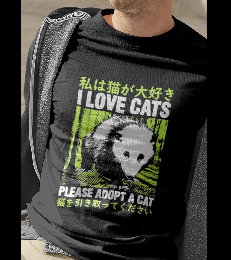 I Love Cats Please Adopt A Cat T-Shirt