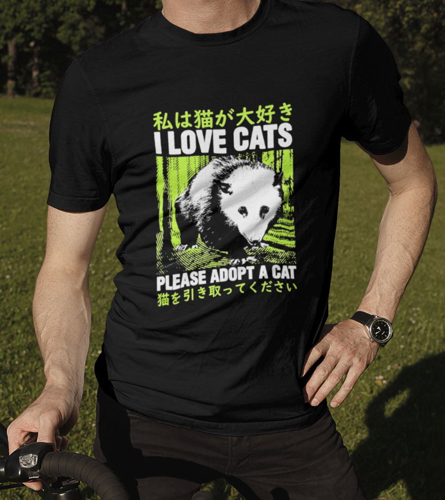 I Love Cats Please Adopt A Cat T-Shirt