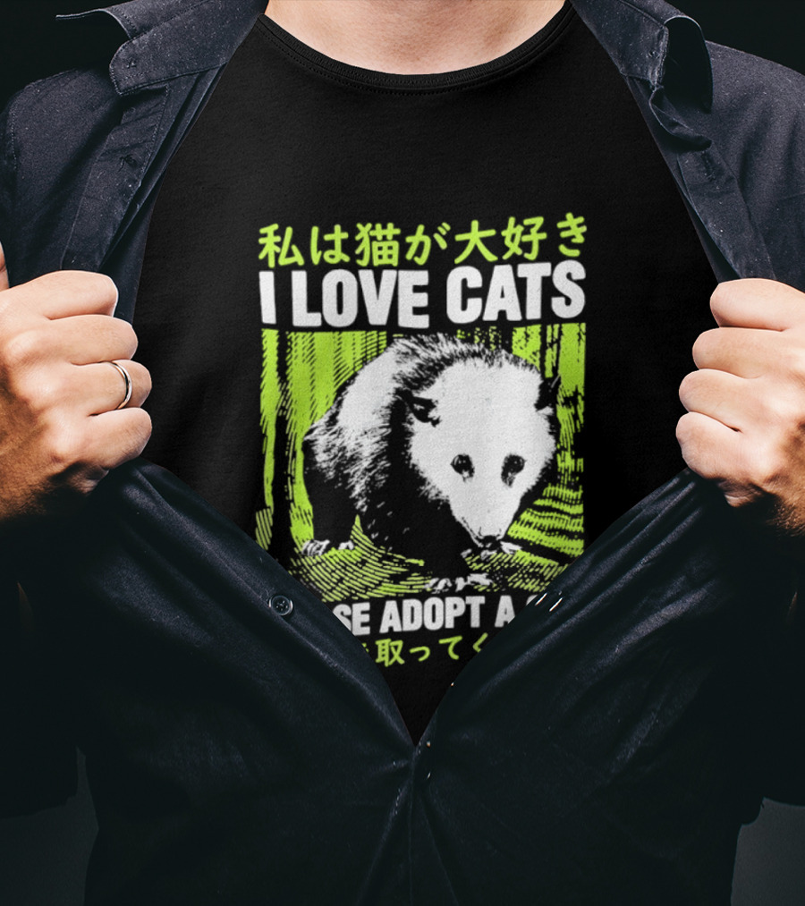 I Love Cats Please Adopt A Cat T-Shirt
