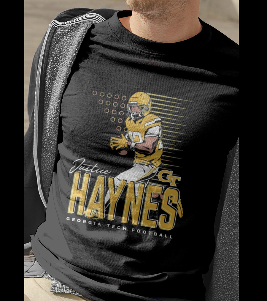 Justice Haynes Georgia Tech Yellow Jackets Football GT T-Shirt