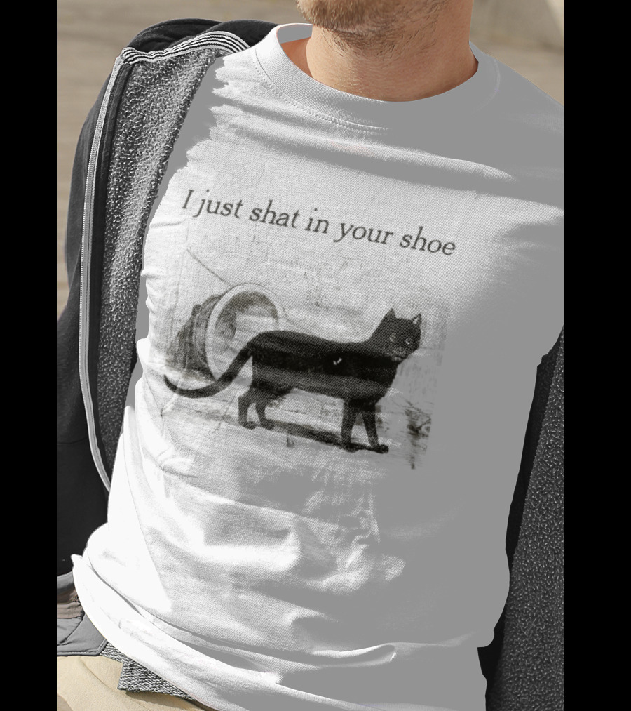 Cat I Just Shat In Your Shoe Silhouette And Litter Box T-Shirt