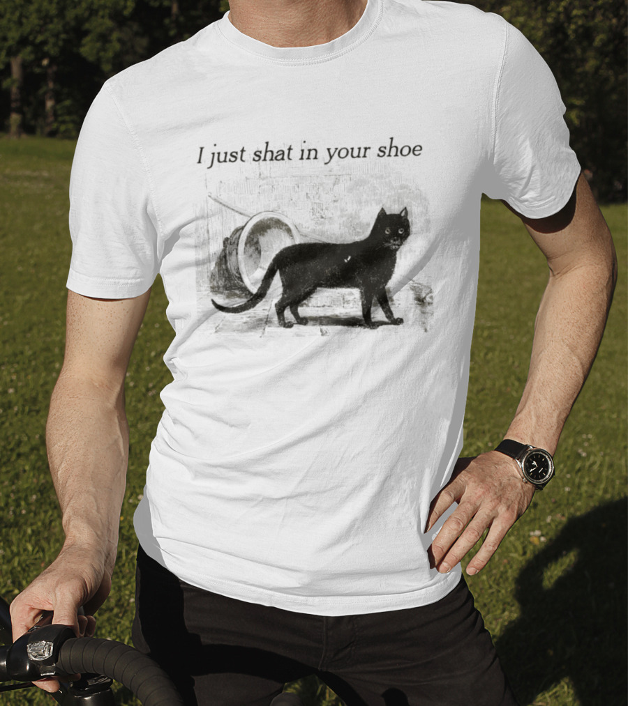 Cat I Just Shat In Your Shoe Silhouette And Litter Box T-Shirt